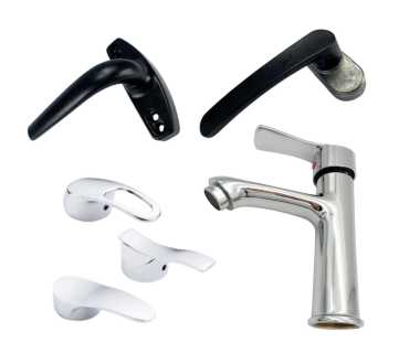 zinc die casting door handle and faucet handle and faucet main body