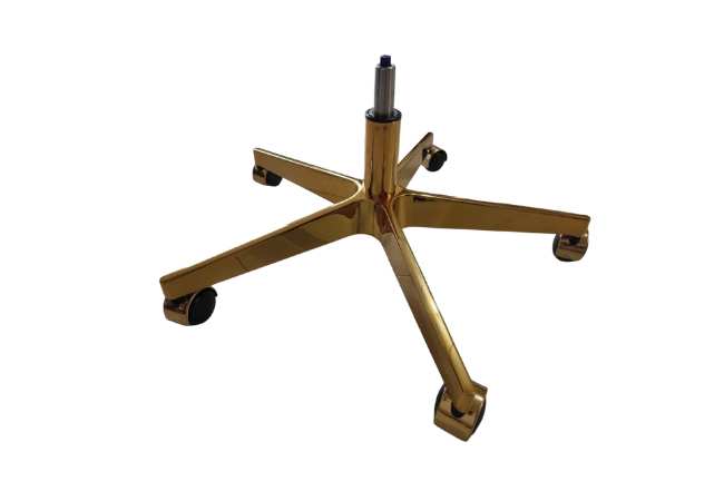 Golden color Aluminum die casting office swivel chair base