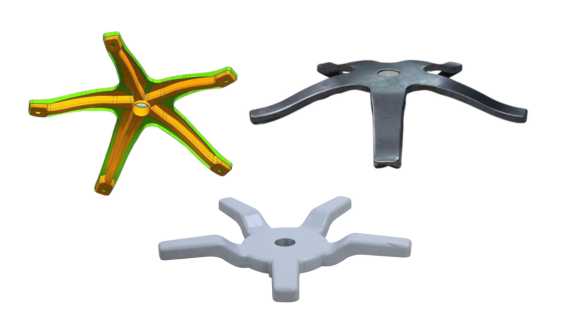 OEM customize your aluminum office swivel chair base shapes with top norch die casting company in China