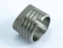 CNC Machining Supplier Steel Parts Screw Grooved Ring Spark Wear Ring Parts