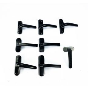 Zinc Die Casting Door Handles with Black Powder Coating