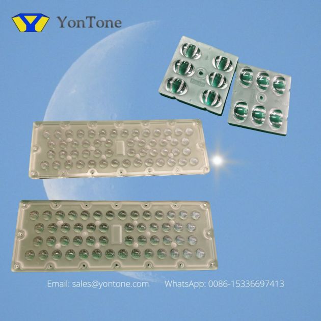 plastic mold supplier of the clear PC material for transparent lens of street light housings