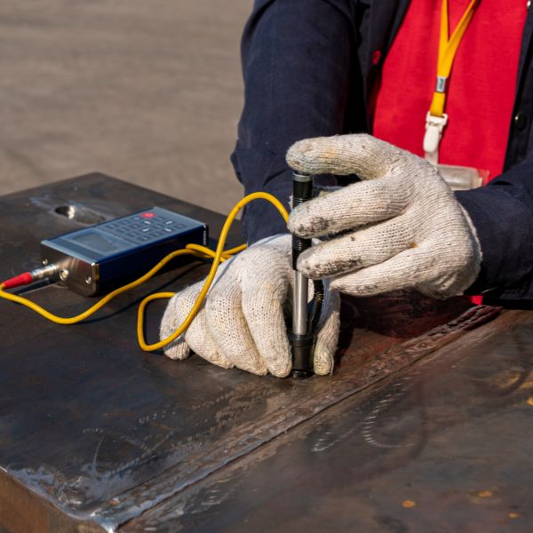 Brinell hardness test of steel and welded