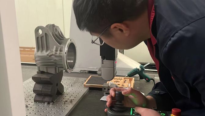 CMM checking aluminum die casting motor housing motor casing - professional die casting mould making company - sales@yontone.com